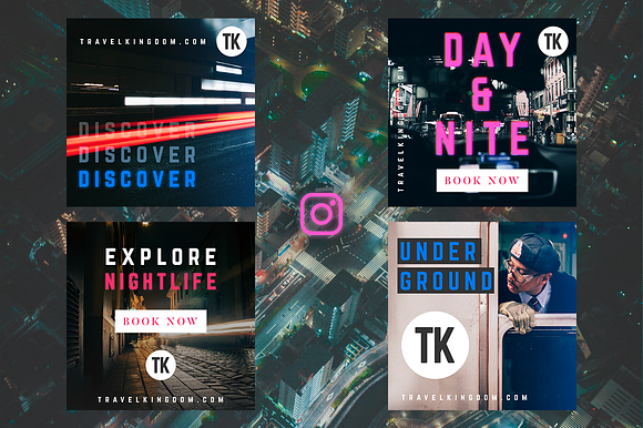 Urban Destinations - Instagram Pack in Instagram Templates - product preview 2