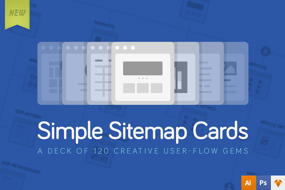Simple Sitemap Cards in Mobile & Web Mockups - product preview 8