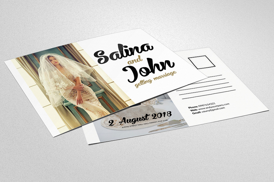 Save The Date Postcard Template in Wedding Templates - product preview 8