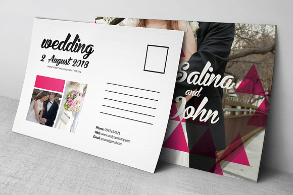 6x4 Save The Date Postcard in Wedding Templates - product preview 1