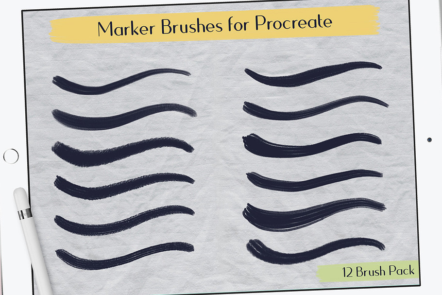 Marker Procreate Brushes in Photoshop Brushes - product preview 8