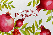 Watercolor Pomegranate