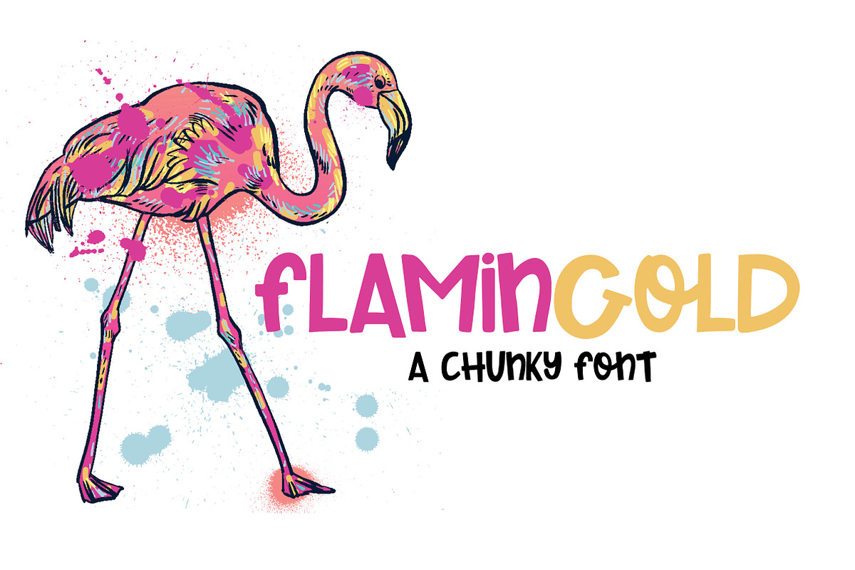Flamingold - A Chunky Font in Display Fonts - product preview 8