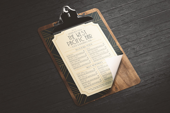 Art Deco Menu in Flyer Templates - product preview 2