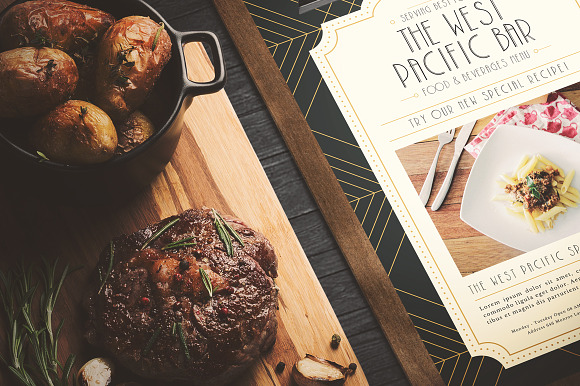 Art Deco Menu in Flyer Templates - product preview 3