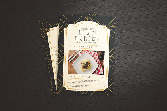 Art Deco Menu in Flyer Templates - product preview 4