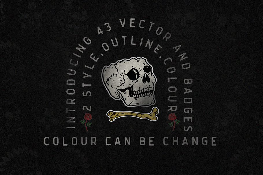 43 Vector skull in Illustrations - product preview 8