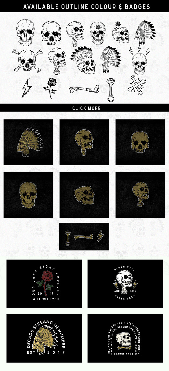 43 Vector skull in Illustrations - product preview 6