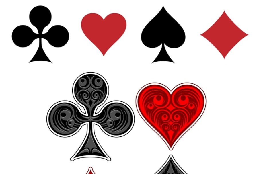 Playing card suit icons