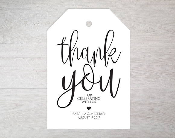 Thank You Tag SHR310 in Wedding Templates - product preview 2