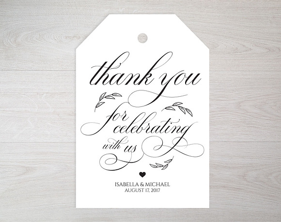 Thank You Tag SHR312 in Wedding Templates - product preview 2