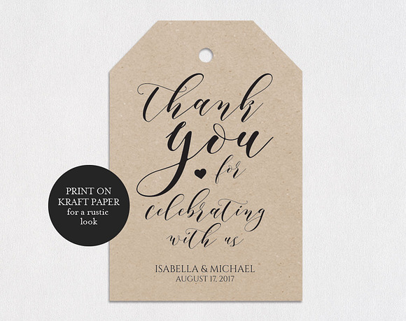 Thank You Tag SHR314 in Wedding Templates - product preview 1