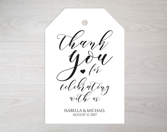 Thank You Tag SHR314 in Wedding Templates - product preview 2