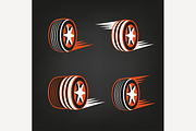 Tire Shop Logo Element