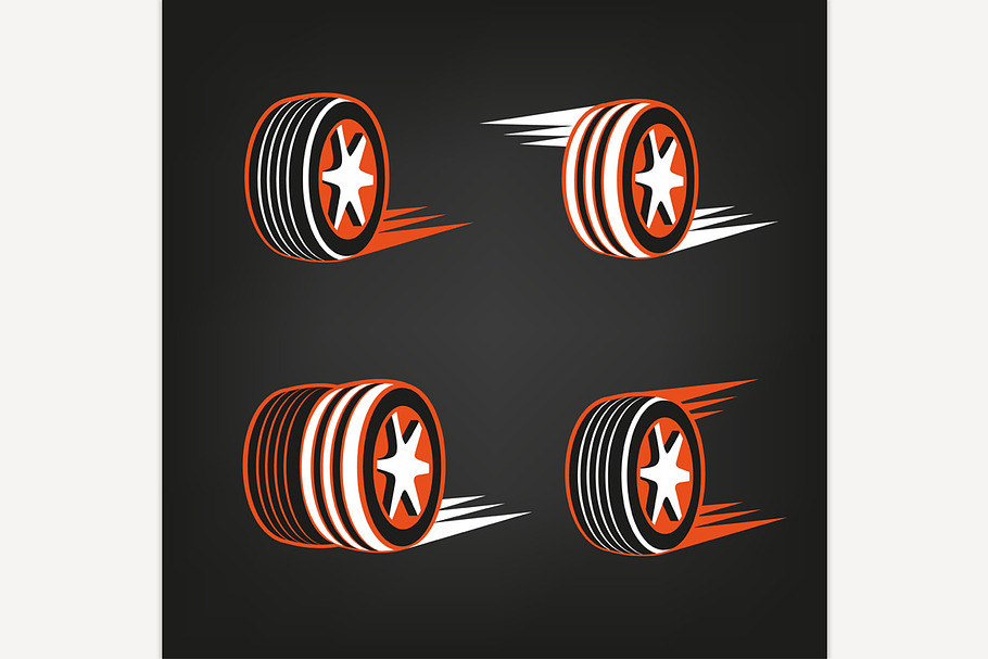 Tire Shop Logo Element in Illustrations - product preview 8