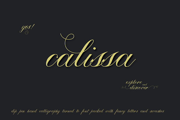 Calissa Pro font in Script Fonts - product preview 1