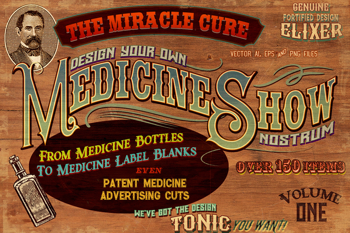 The Medicine Show Kit Vol.1 | Custom-Designed Graphic Objects ...