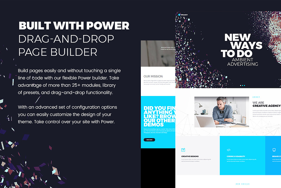 Swanxy - Advertising Agency in WordPress Business Themes - product preview 8