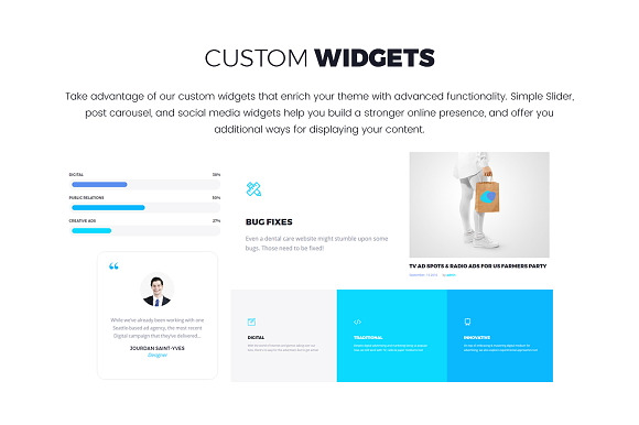 Swanxy - Advertising Agency in WordPress Business Themes - product preview 3
