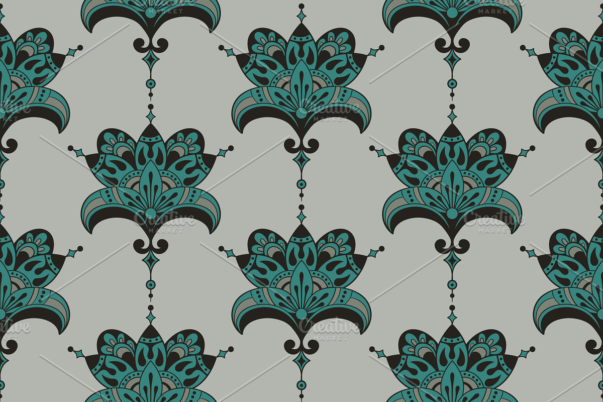 Vector Seamless Floral Pattern in Patterns - product preview 8