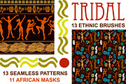 Tribal. Etnhic Brushes and Patterns