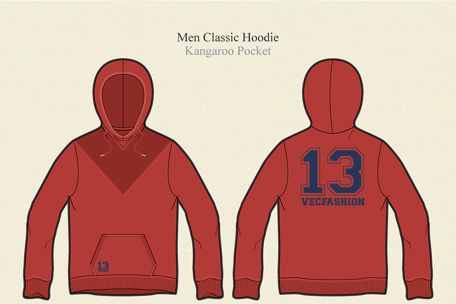 Men Classic Hoodie Pullover in Illustrations - product preview 8