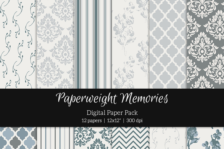 Patterned Paper - Vintage Blue in Patterns - product preview 8