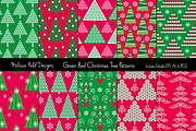 Green & Red Christmas Tree Patterns