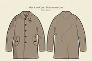 Men Rain Coat or Mackintosh Coat