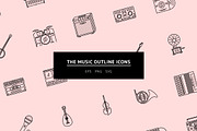 The Music Outline Icons 25