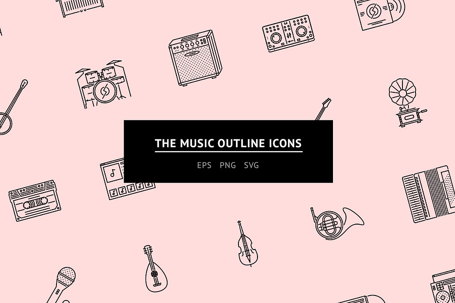 The Music Outline Icons 25 in Graphics - product preview 8