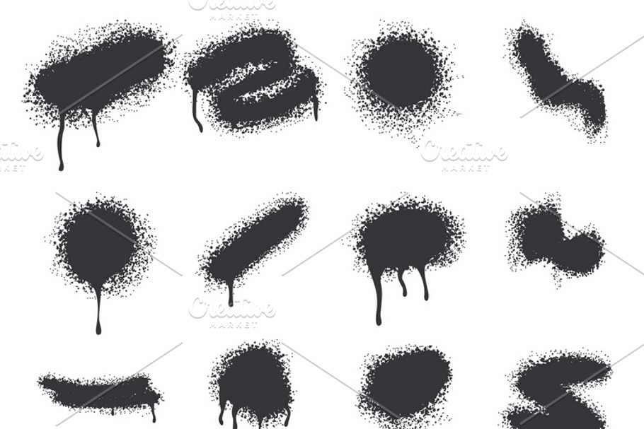 Vector spray paint blots in Graphics - product preview 8