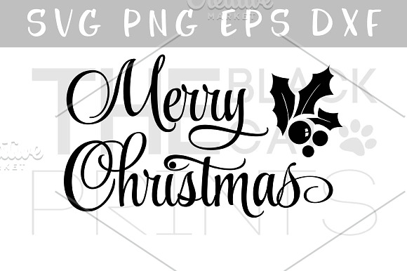 Merry Christmas SVG DXF EPS PNG in Illustrations - product preview 1