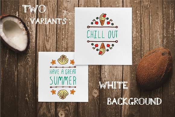 Hand-sketched summer cards in Objects - product preview 2