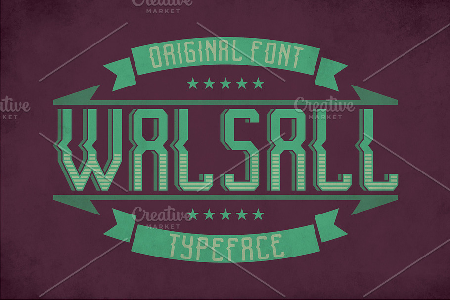 Walsall Vintage Label Typeface in Display Fonts - product preview 8