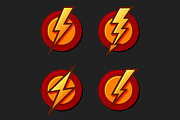 Lighting Bolt Icons Set
