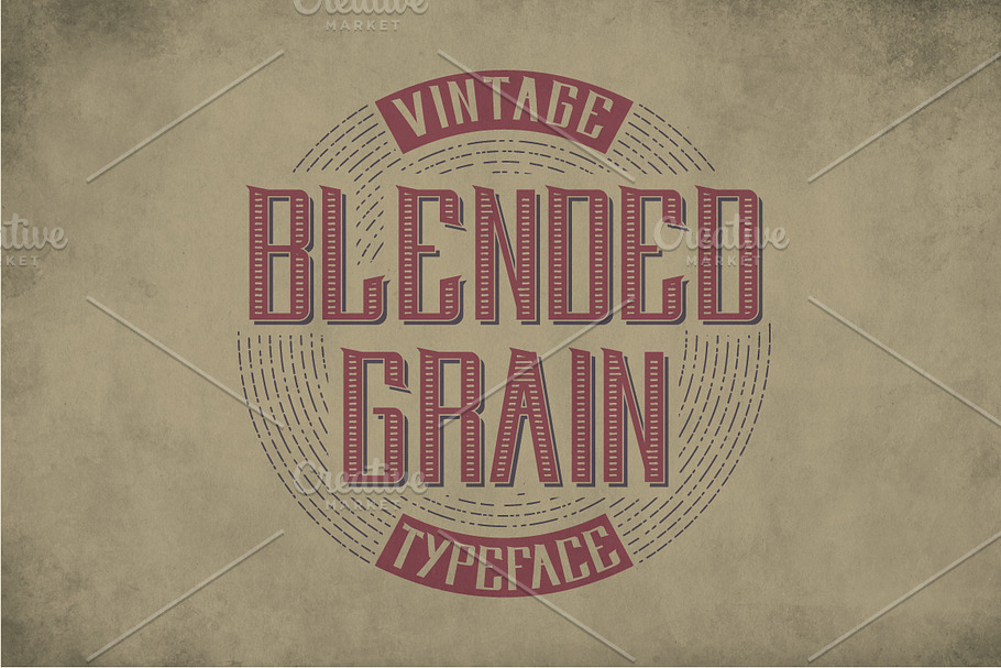 Blendedgrain Vintage Label Typeface in Display Fonts - product preview 8