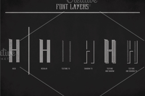 Blendedgrain Vintage Label Typeface in Display Fonts - product preview 3