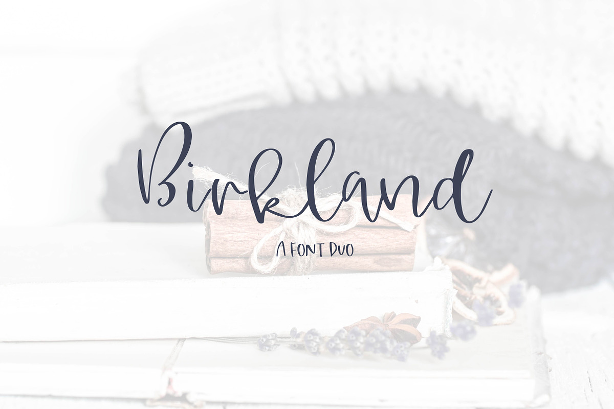 Birkland - A Font Duo in Script Fonts - product preview 8