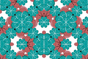 Colorful Geometric Graphic Floral Pattern