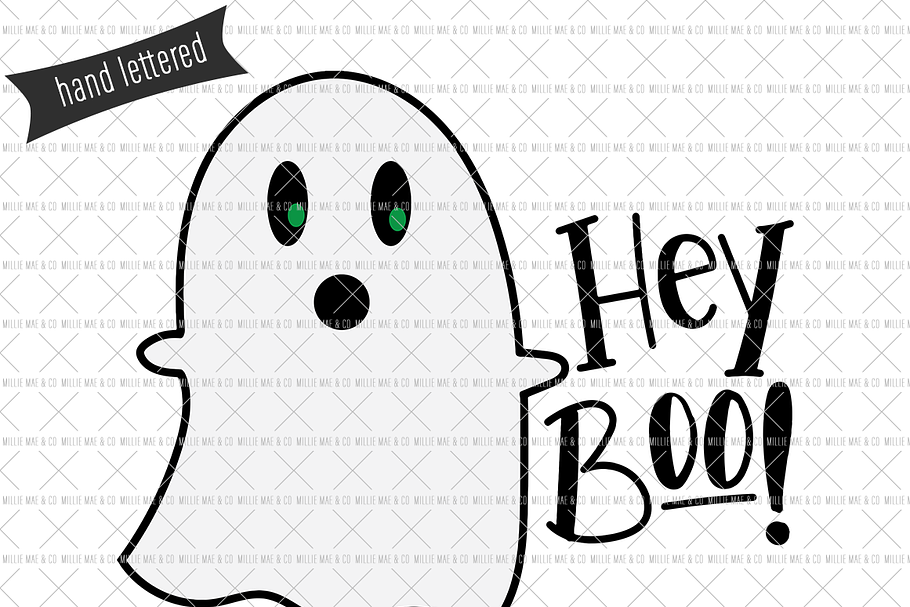 Hey Boo Halloween SVG Cut File in Illustrations - product preview 8
