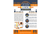 Home repair and painting poster template design