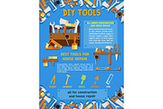 House repair tool and carpentry equipment poster