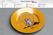 Circle Ceramic Plate Mock-Up