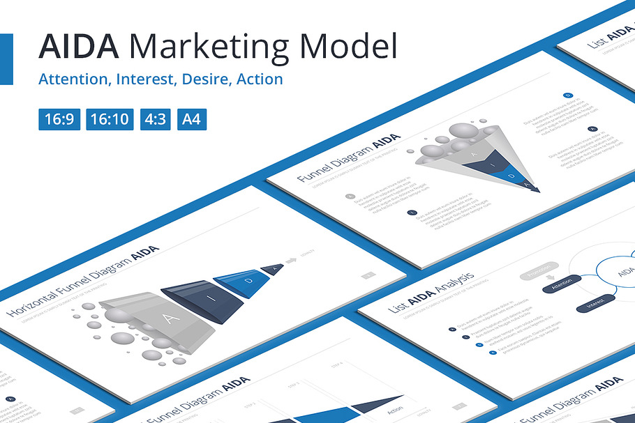 AIDA model for Keynote in Keynote Templates - product preview 8