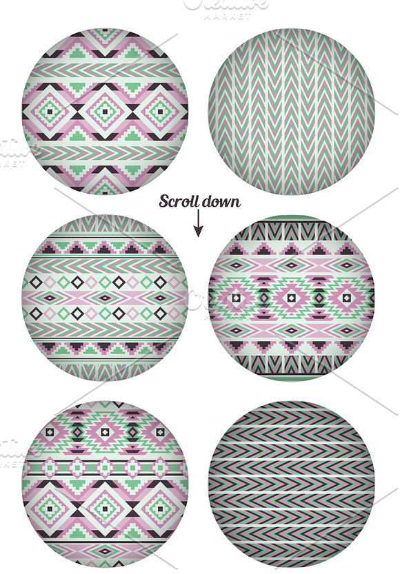 Vector Seamless Ethnic Pattern in Patterns - product preview 1