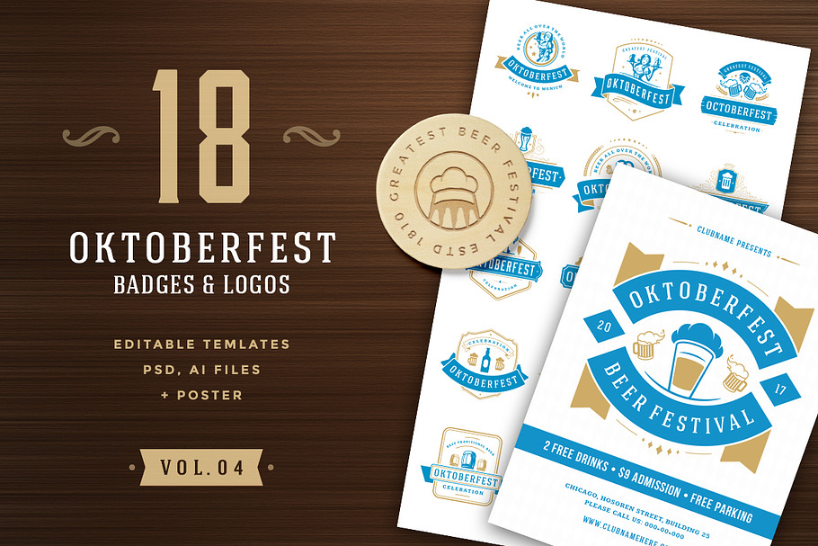 Oktoberfest badges and logos