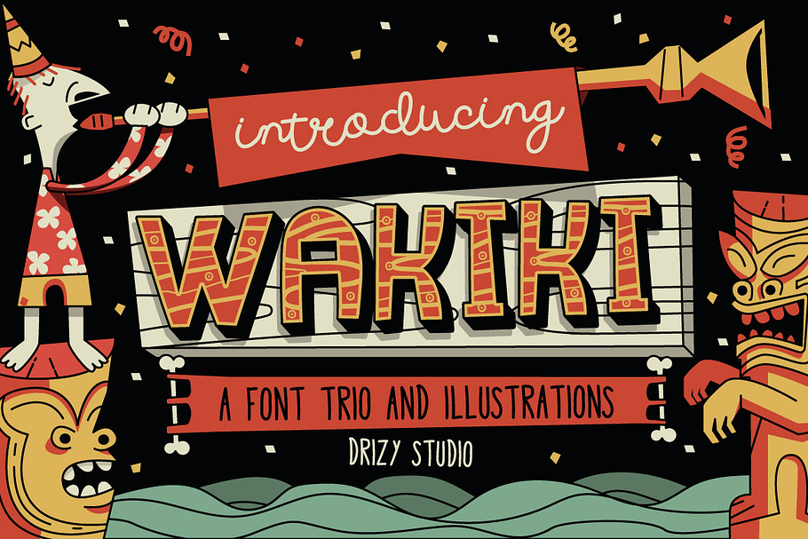 Wakiki Layered Typeface + Bonus in Scary Fonts - product preview 8