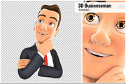 3D Businessman Thinking