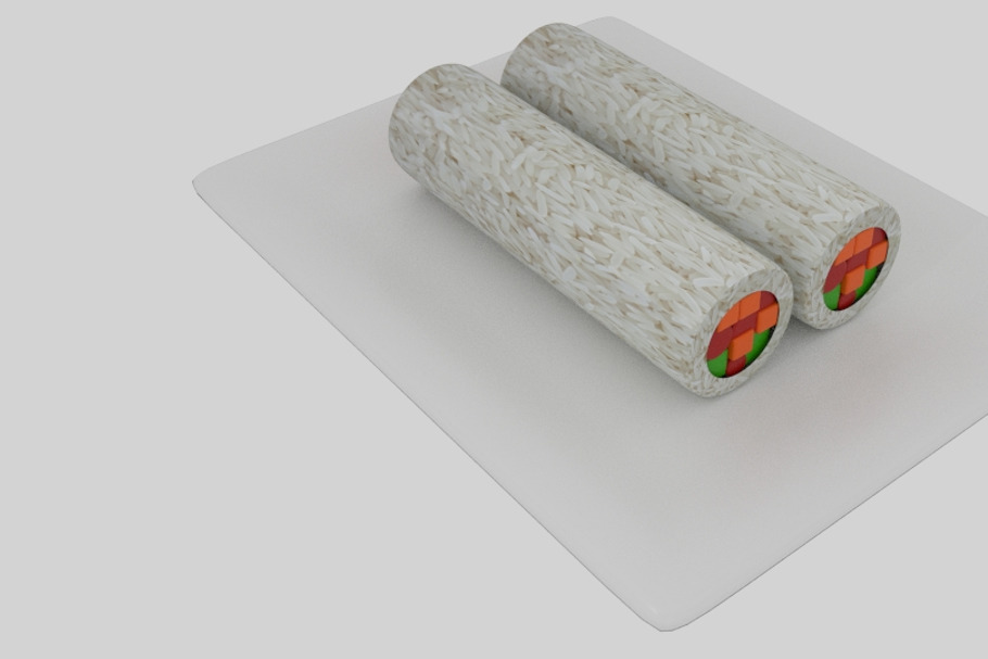  Cylinder Sushi  in Food - product preview 8